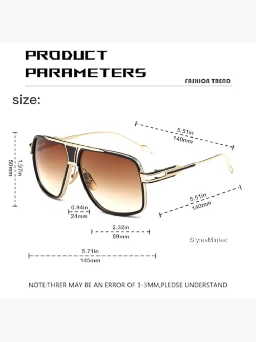 Aviator Sunglasses UV Protection Oversized Retro Shades for Men